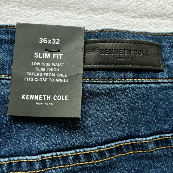 KENNETH COLE JEANS Men's Slim Fit Stretch Blue Jeans--36x32 - Picture 12 of 16
